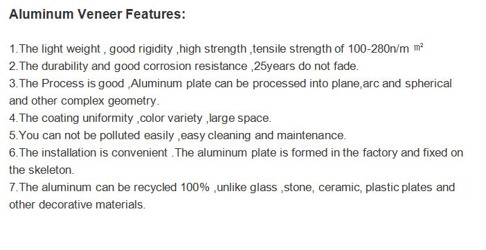 Aluminium finérfunksjon